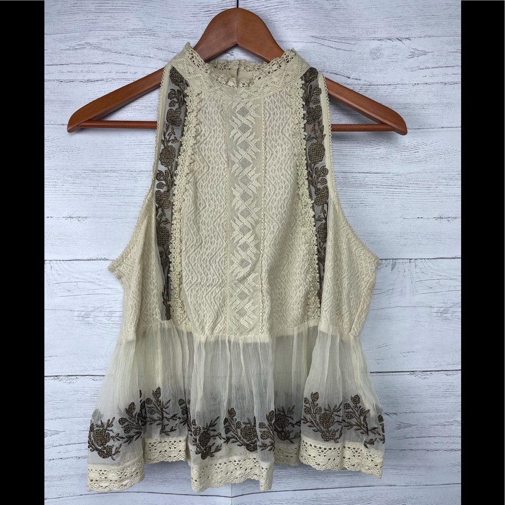 ECOTE BRONZE EMBROIDERED TOP